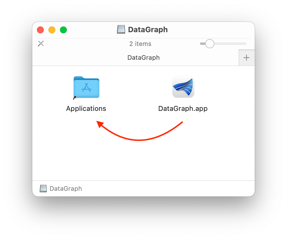 将 DataGraph.app 拖入「应用程序」文件夹