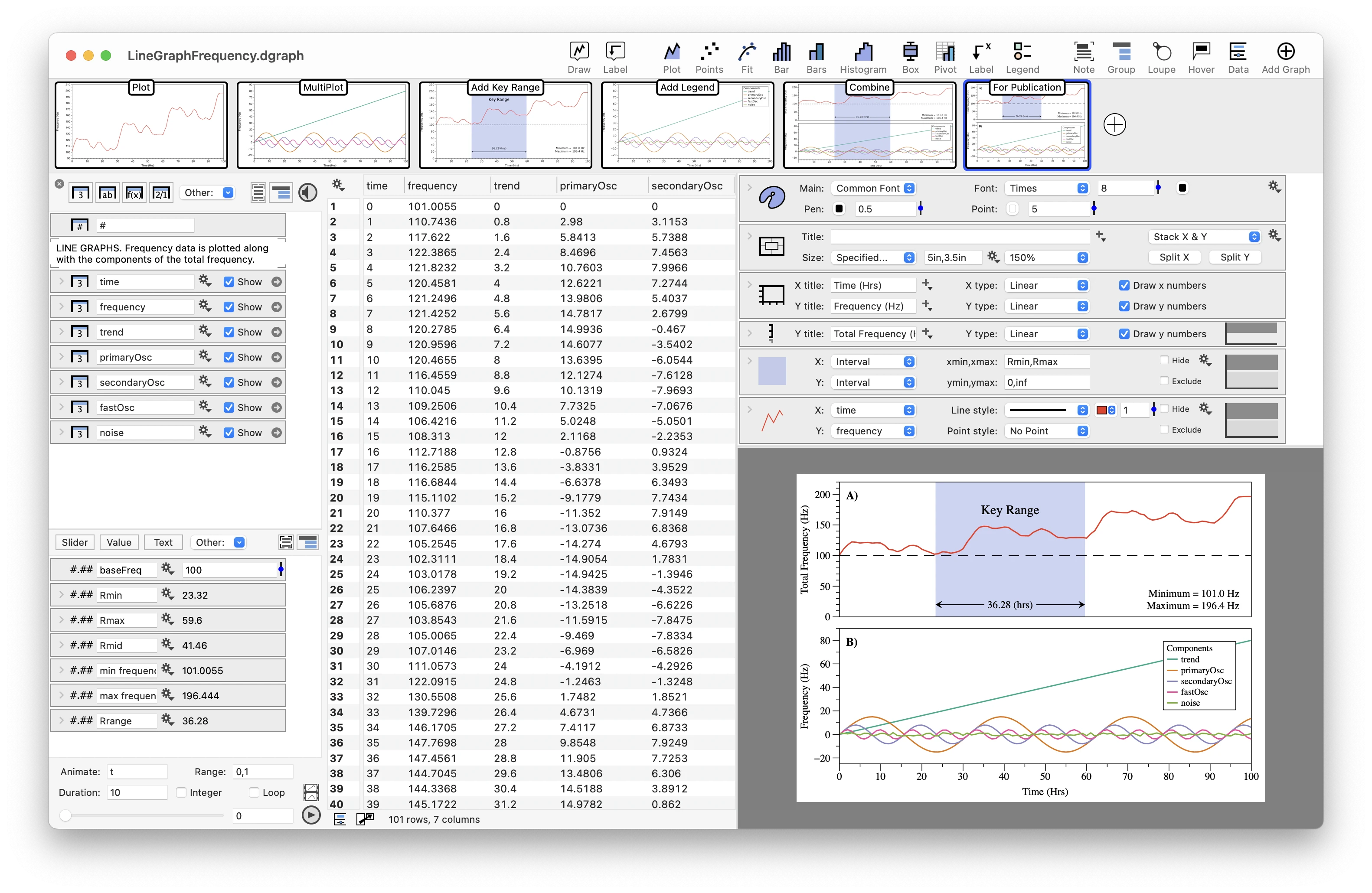DataGraph 浅色模式用户界面